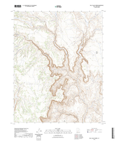 United States Geological Survey Bull Valley Gorge, UT (2023, 24000-Scale) digital map