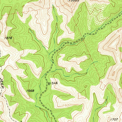 United States Geological Survey Bull Waterhole, TX (1974, 24000-Scale) digital map