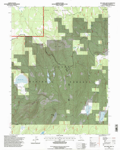 United States Geological Survey Bullard Lake, CA (1995, 24000-Scale) digital map