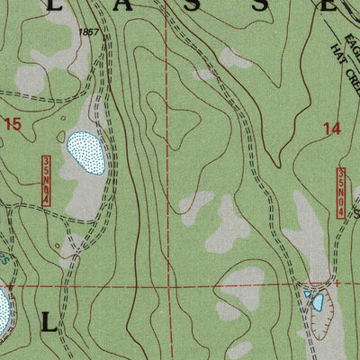 United States Geological Survey Bullard Lake, CA (1995, 24000-Scale) digital map