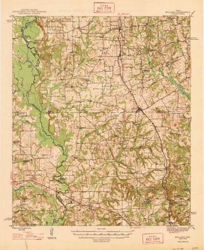 United States Geological Survey Bullard, TX (1948, 62500-Scale) digital map