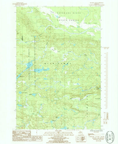 United States Geological Survey Bulldog Lake, MI (1985, 24000-Scale) digital map