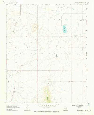 United States Geological Survey Bulldog Mesa, NM (1968, 24000-Scale) digital map