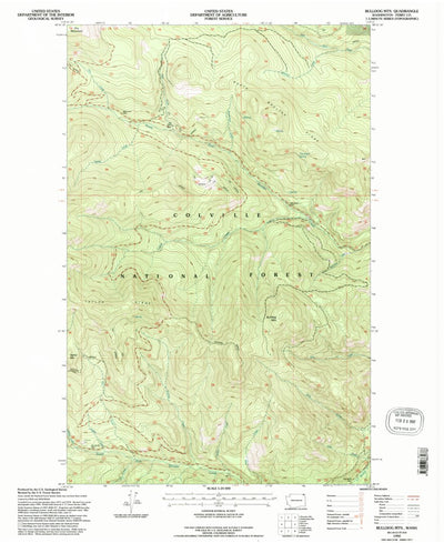 United States Geological Survey Bulldog Mountain, WA (1992, 24000-Scale) digital map