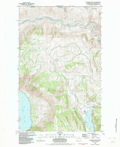 United States Geological Survey Bullfrog Mountain, WA (1982, 24000-Scale) digital map