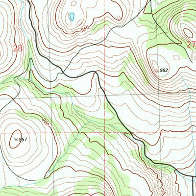United States Geological Survey Bullfrog Mountain, WA (1982, 24000-Scale) digital map
