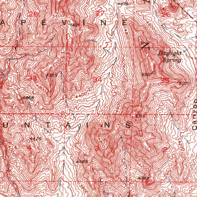 United States Geological Survey Bullfrog, NV-CA (1954, 62500-Scale) digital map