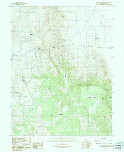 United States Geological Survey Bullgrass Knoll, UT (1991, 24000-Scale) digital map
