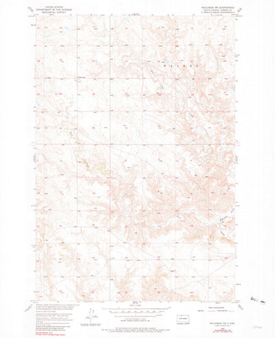 United States Geological Survey Bullhead SW, SD (1956, 24000-Scale) digital map