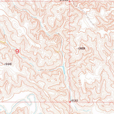 United States Geological Survey Bullhead SW, SD (1956, 24000-Scale) digital map