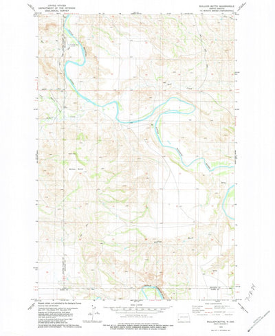United States Geological Survey Bullion Butte, ND (1979, 24000-Scale) digital map