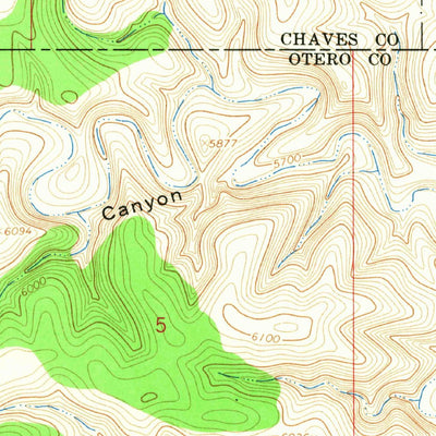 United States Geological Survey Bullis Spring Ranch, NM (1965, 24000-Scale) digital map