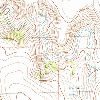 United States Geological Survey Bullock Gulch, OR (1990, 24000-Scale) digital map