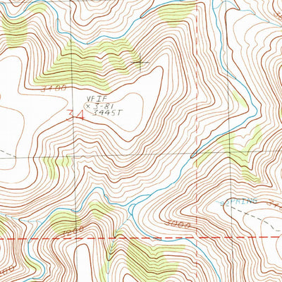 United States Geological Survey Bullock Gulch, OR (1990, 24000-Scale) digital map