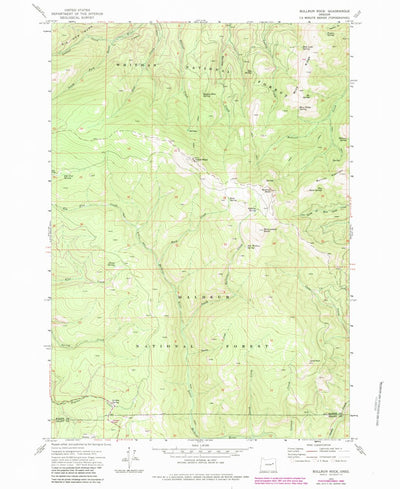 United States Geological Survey Bullrun Rock, OR (1972, 24000-Scale) digital map