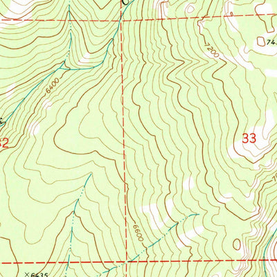 United States Geological Survey Bullrun Rock, OR (1972, 24000-Scale) digital map