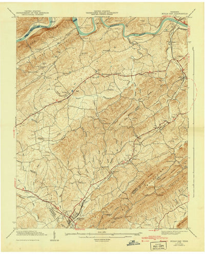United States Geological Survey Bulls Gap, TN (1940, 24000-Scale) digital map