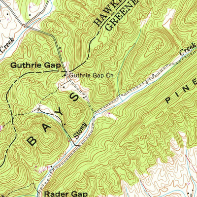 United States Geological Survey Bulls Gap, TN (1962, 24000-Scale) digital map