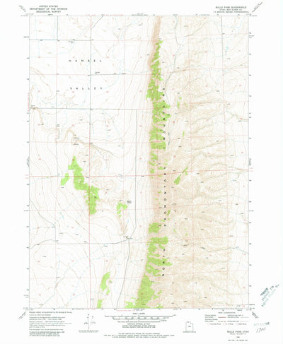 United States Geological Survey Bulls Pass, UT (1968, 24000-Scale) digital map