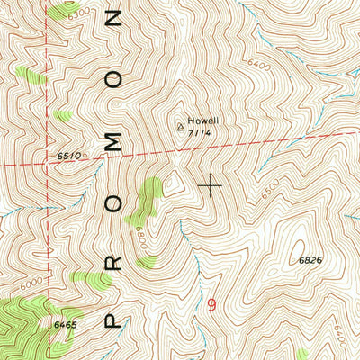 United States Geological Survey Bulls Pass, UT (1968, 24000-Scale) digital map