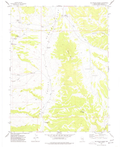 United States Geological Survey Bullwhack Summit, NV (1977, 24000-Scale) digital map
