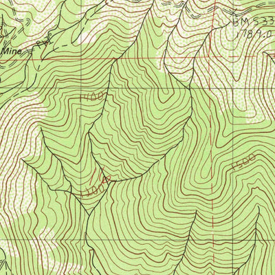 United States Geological Survey Bully Choop Mountain, CA (1982, 24000-Scale) digital map
