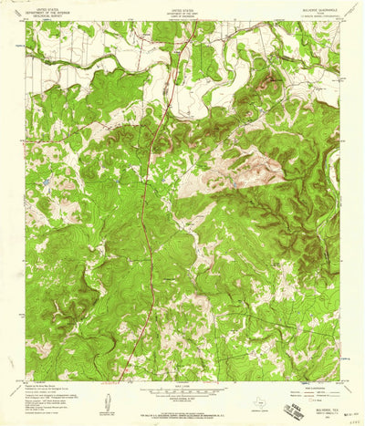 United States Geological Survey Bulverde, TX (1953, 24000-Scale) digital map