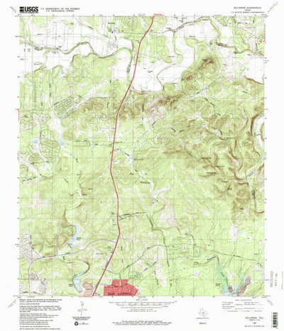 United States Geological Survey Bulverde, TX (1988, 24000-Scale) digital map