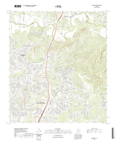 United States Geological Survey Bulverde, TX (2022, 24000-Scale) digital map