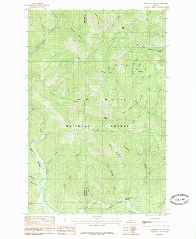 United States Geological Survey Bumblebee Peak, ID (1985, 24000-Scale) digital map