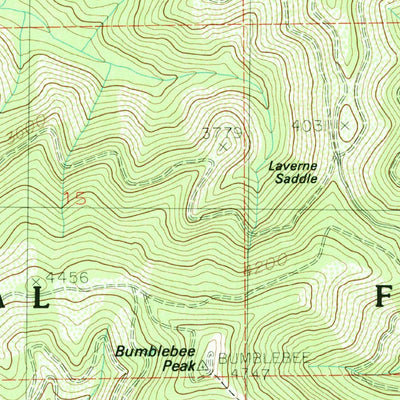 United States Geological Survey Bumblebee Peak, ID (1985, 24000-Scale) digital map
