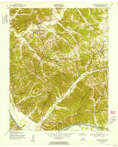 United States Geological Survey Bumpus Mills, TN (1951, 24000-Scale) digital map