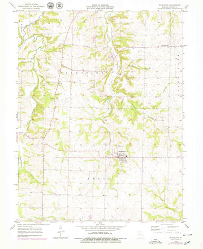 United States Geological Survey Bunceton, MO (1953, 24000-Scale) digital map