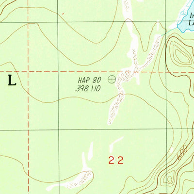 United States Geological Survey Bunch Lake, WA (1990, 24000-Scale) digital map