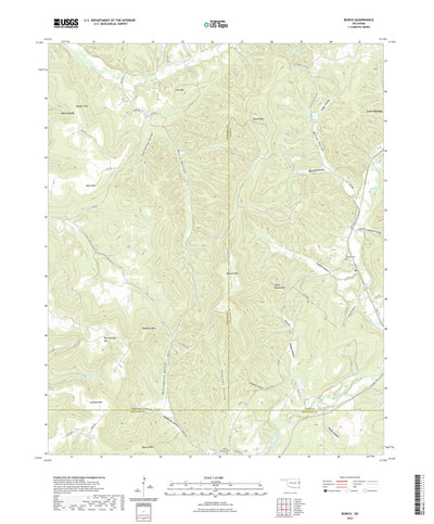 United States Geological Survey Bunch, OK (2022, 24000-Scale) digital map
