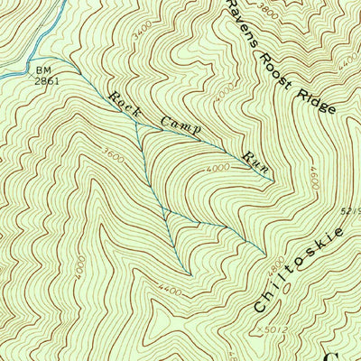 United States Geological Survey Bunches Bald, NC (1964, 24000-Scale) digital map