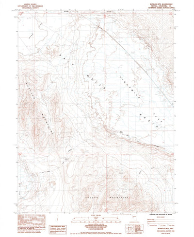 United States Geological Survey Bunejug Mountains, NV (1985, 24000-Scale) digital map