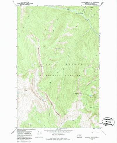 United States Geological Survey Bungalow Mountain, MT (1970, 24000-Scale) digital map