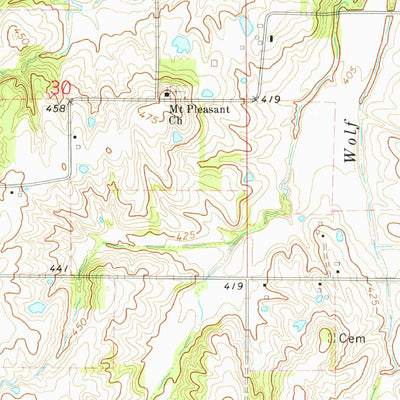 United States Geological Survey Bungay, IL (1974, 24000-Scale) digital map