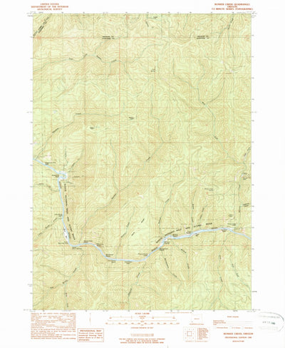 United States Geological Survey Bunker Creek, OR (1989, 24000-Scale) digital map