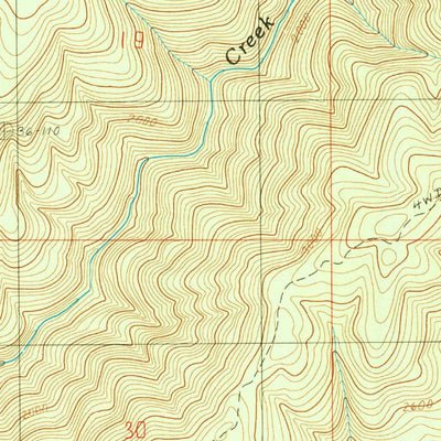 United States Geological Survey Bunker Creek, OR (1989, 24000-Scale) digital map