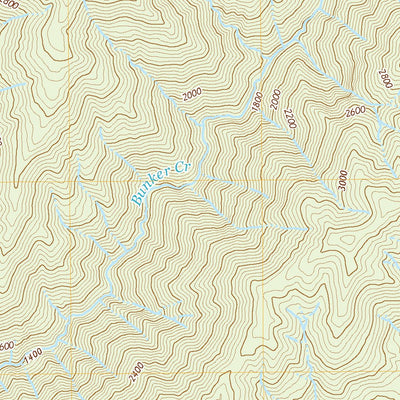 United States Geological Survey Bunker Creek, OR (2020, 24000-Scale) digital map