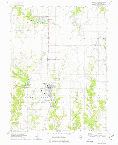 United States Geological Survey Bunker Hill, IL (1974, 24000-Scale) digital map