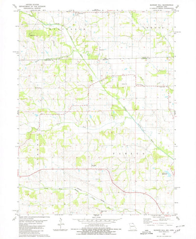 United States Geological Survey Bunker Hill, MO-IA (1980, 24000-Scale) digital map