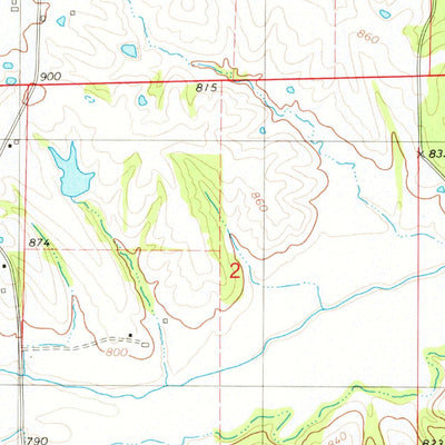 United States Geological Survey Bunker Hill, MO-IA (1980, 24000-Scale) digital map