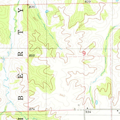 United States Geological Survey Bunker Hill, MO-IA (1980, 24000-Scale) digital map
