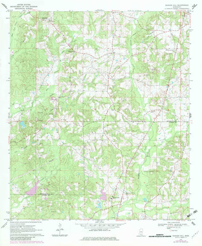 United States Geological Survey Bunker Hill, MS (1970, 24000-Scale) digital map
