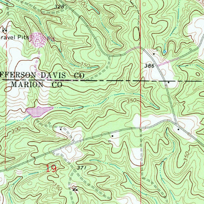 United States Geological Survey Bunker Hill, MS (1970, 24000-Scale) digital map