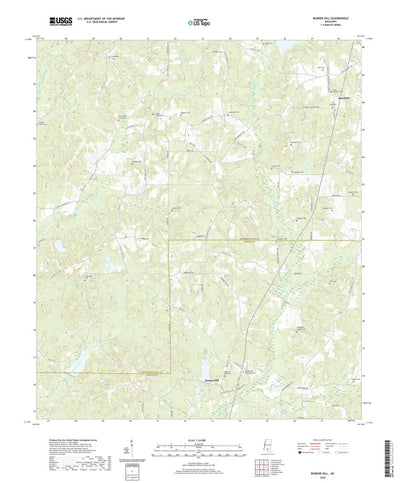 United States Geological Survey Bunker Hill, MS (2020, 24000-Scale) digital map