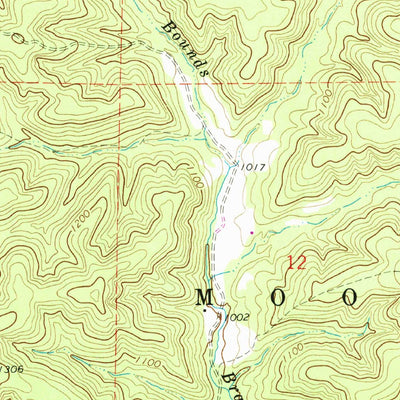 United States Geological Survey Bunker, MO (1967, 24000-Scale) digital map